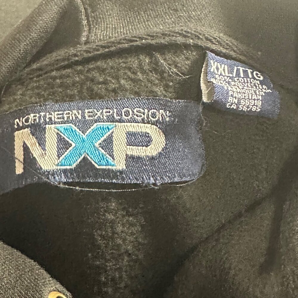 Northern Explosion NXP Black Hooded Sweatshirt XXL Normcore Preppy Streetwear - Picture 4 of 6